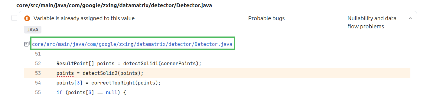 Navigating the file path in the project Navigating the file path in the project