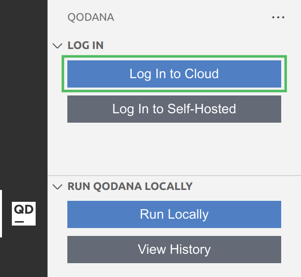 Logging in to Qodana Cloud Logging in to Qodana Cloud