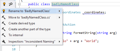 quick-fixes and context actions quick-fixes and context actions
