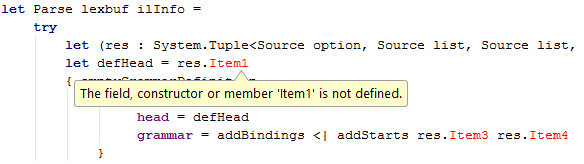 FSharp code highlighting error