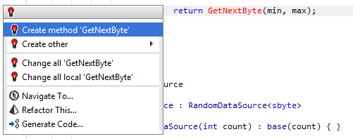 'Generate from usage' quick-fix 'Generate from usage' quick-fix