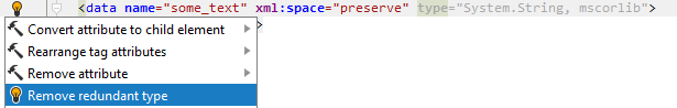 JetBrains Rider: A quick-fix to remove redundant resource entry type JetBrains Rider: A quick-fix to remove redundant resource entry type