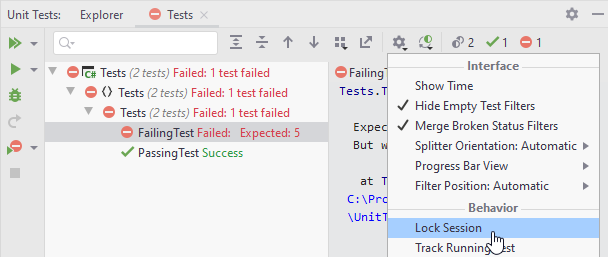 Lock unit test session Lock unit test session