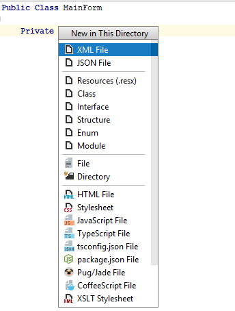 JetBrains Rider: File templates in Visual Basic .NET