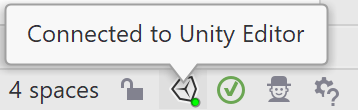 Connected Unity editor