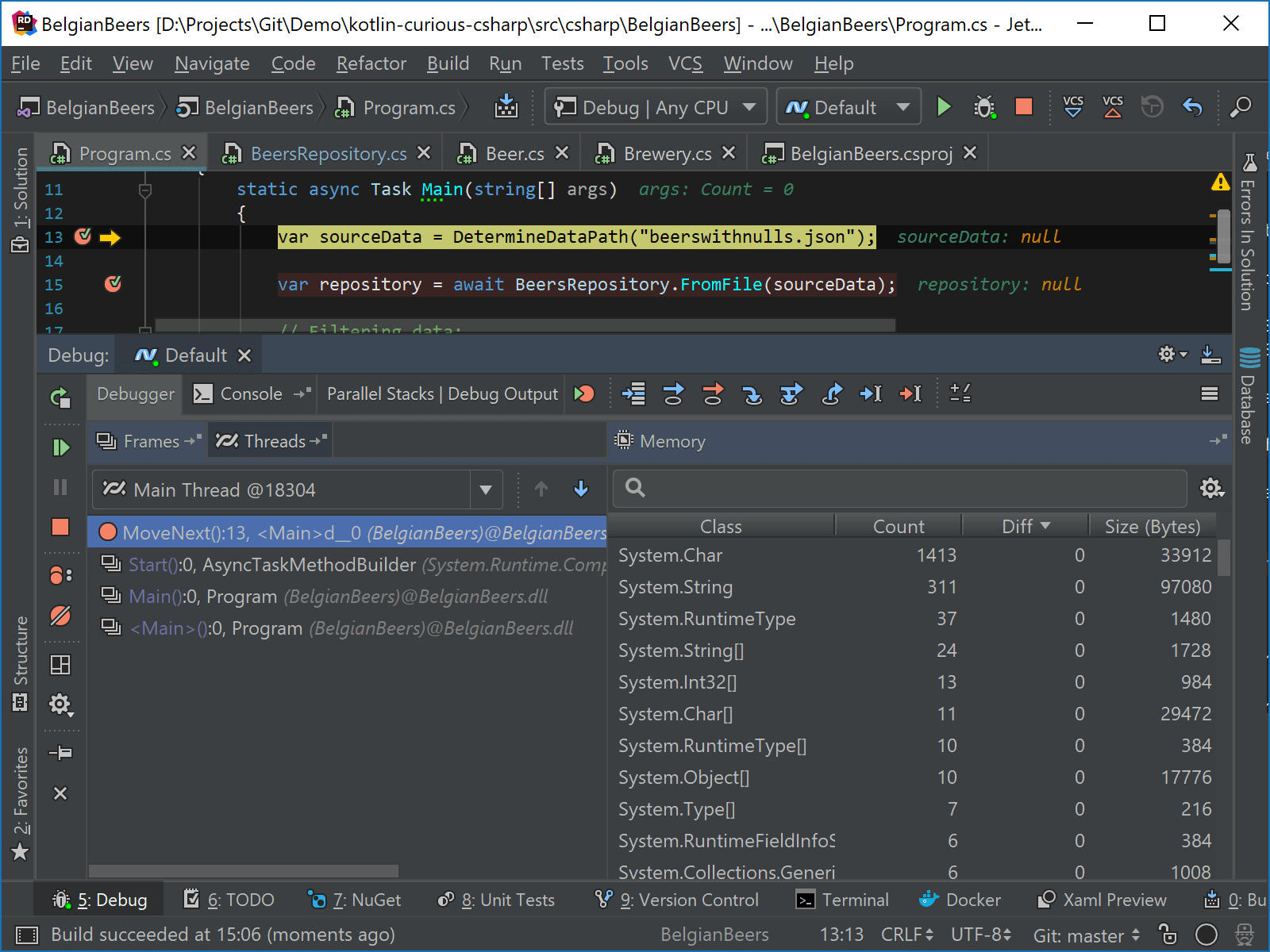 JetBrains Rider: difference in object count between breakpoints