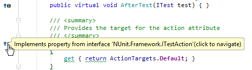 JetBrains Rider: Navigate to base symbols from editor gutter