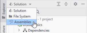 JetBrains Rider: Switch to the Assembly Explorer view