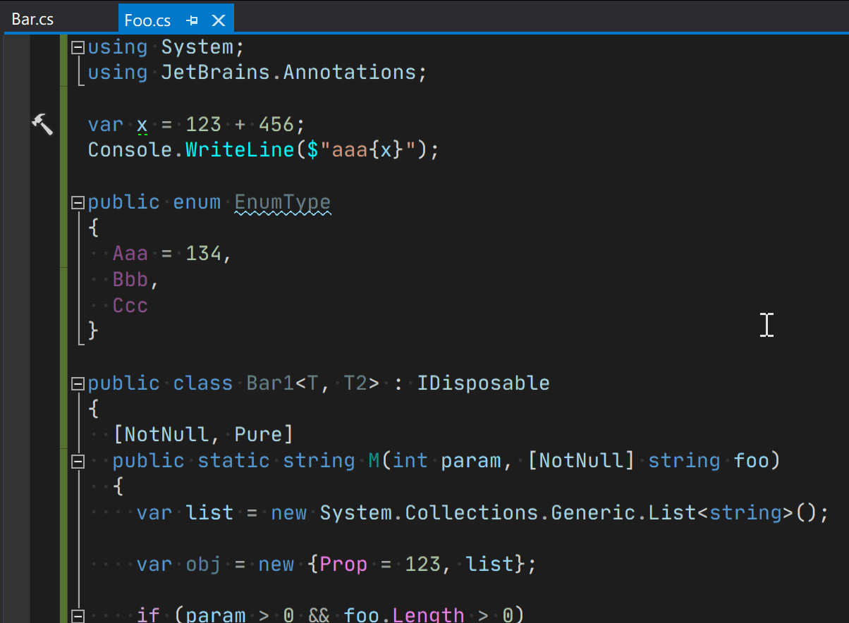 JetBrains Rider: Structural remove