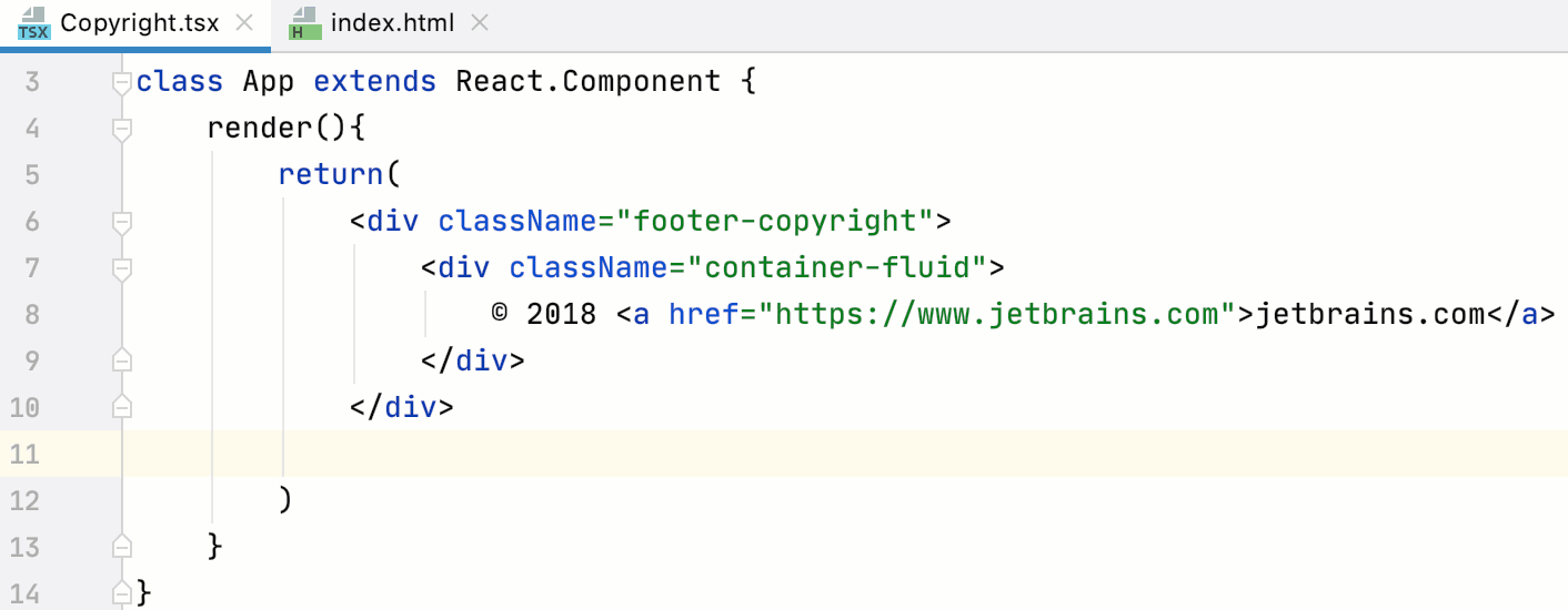 jetbrains react