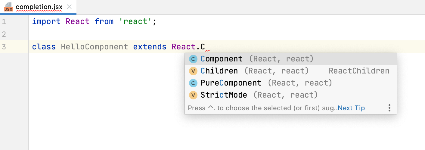 jetbrains react js