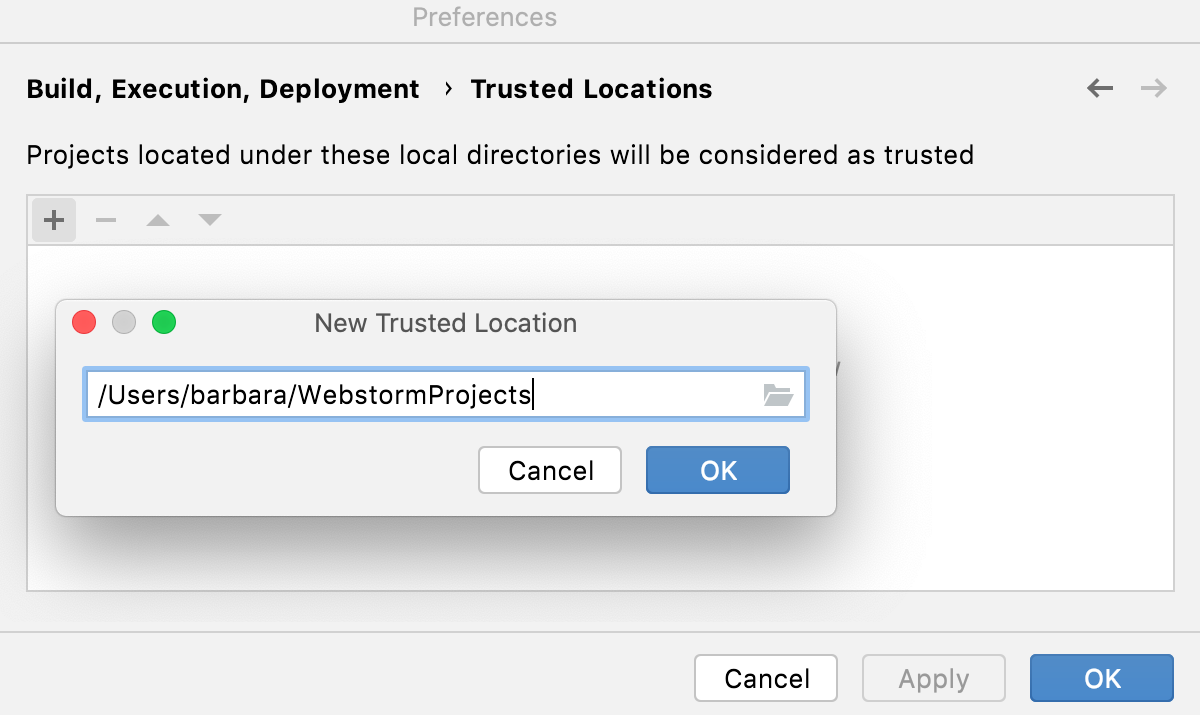 Webpack: Trusted Locations