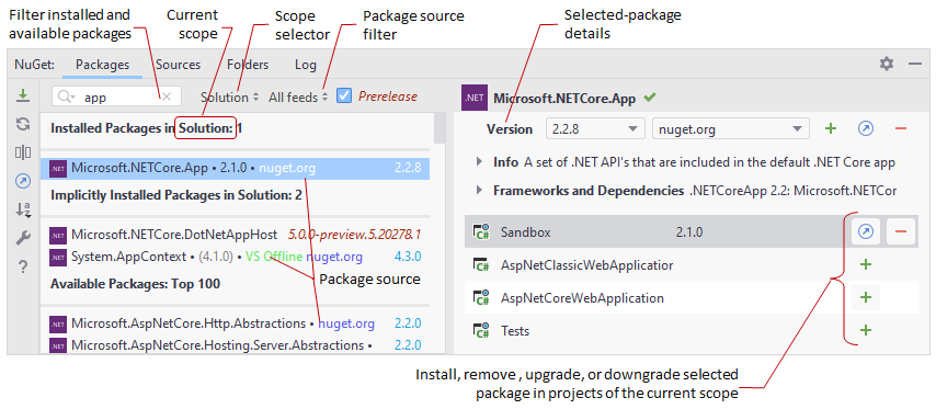 nuget package manager 4.6 change where files are stored