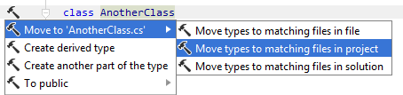 Moving type to matching file
