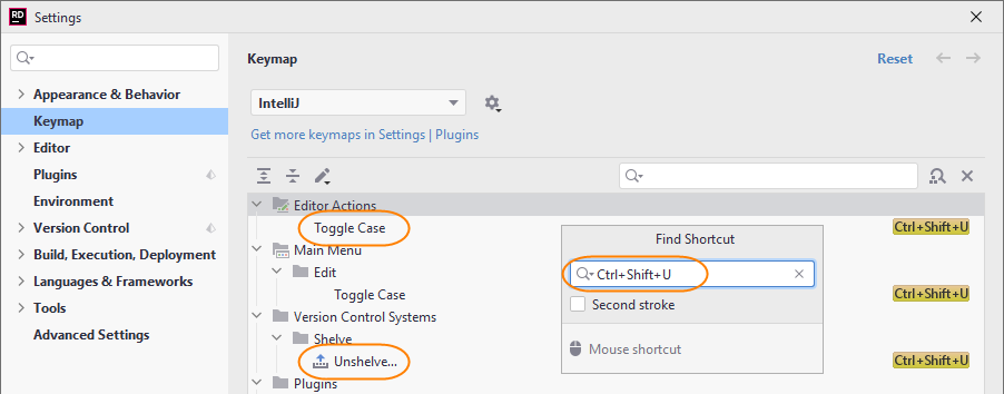JetBrains Rider: Shortcut is mapped on multiple actions