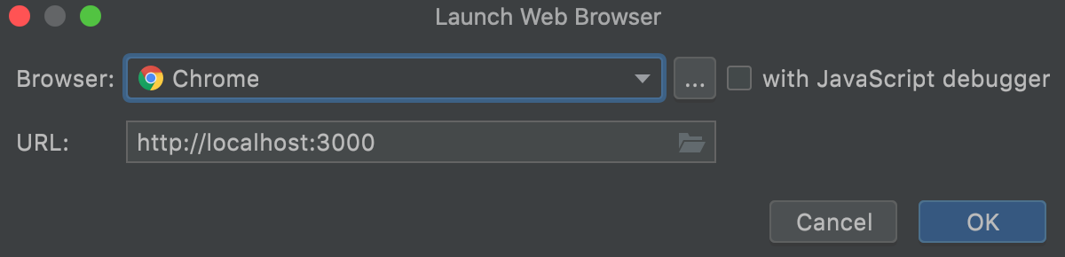 Before-launch task: open browser