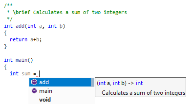 Basic completion in C++