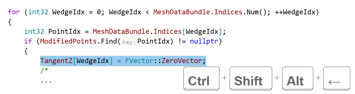 JetBrains Rider C++: Move a line into the following region