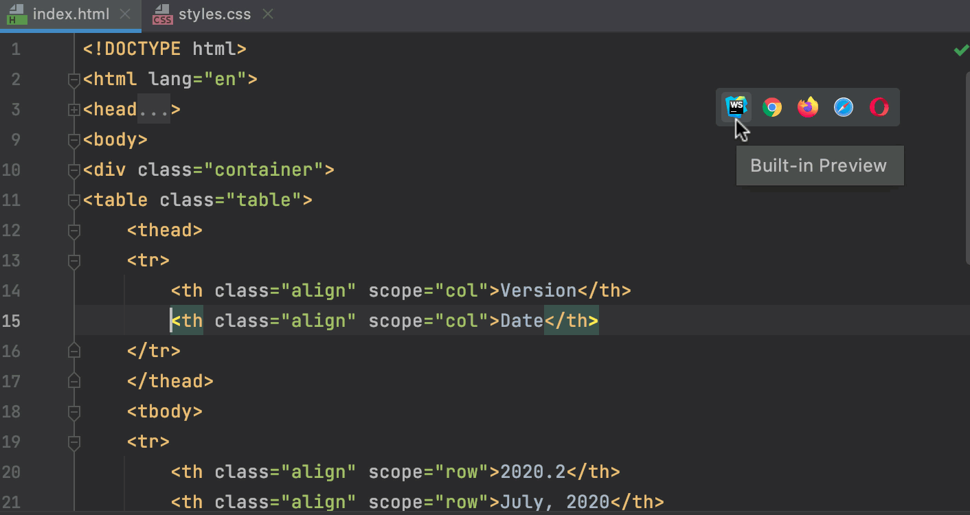 Languages and frameworks: HTML | JetBrains Rider Documentation