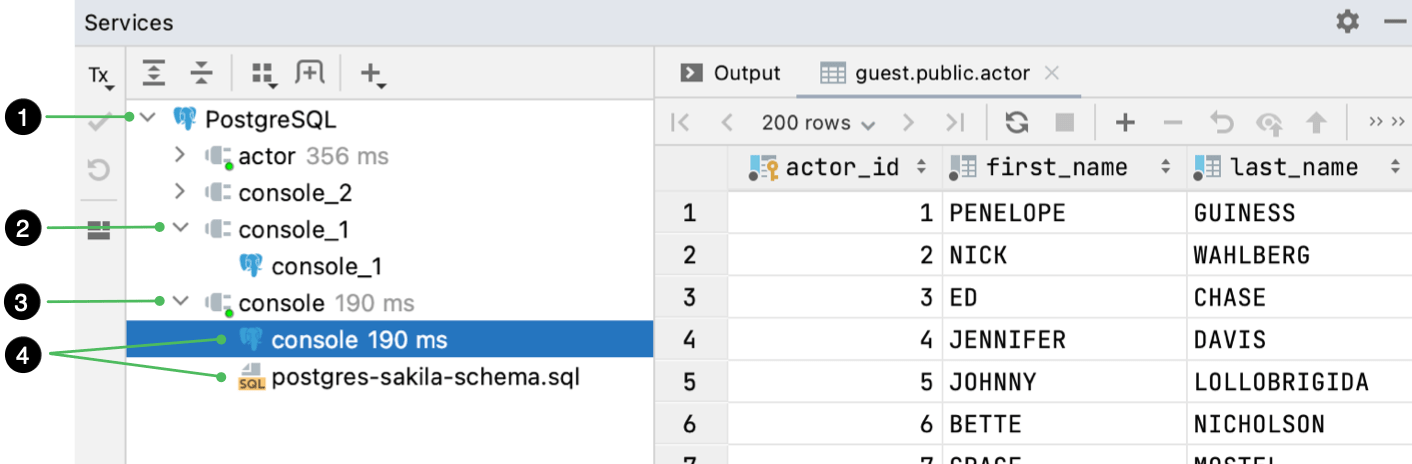 The Services tool window