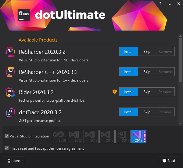 JetBrains Rider: dotUltimate installer