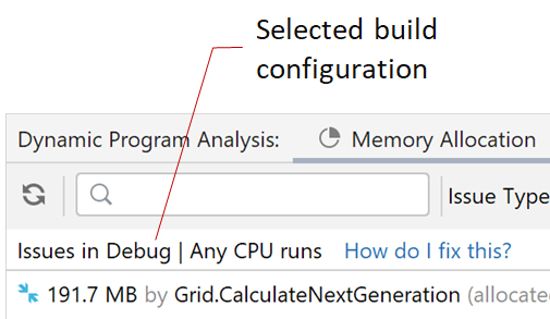 DPA. Selected build configuration