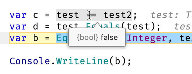 JetBrains Rider: Evaluating expression in an editor tooltip