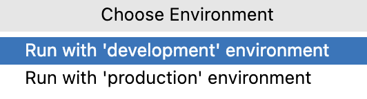 Select HTTP request environment