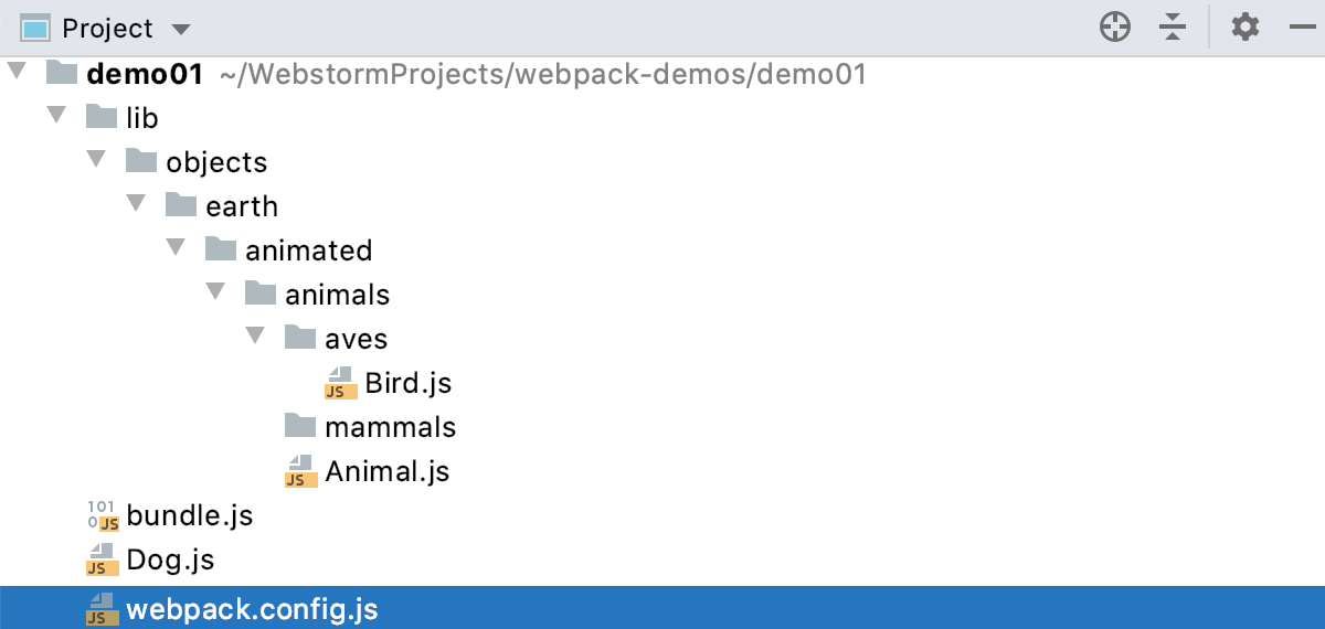 JavaScript: sample project structure