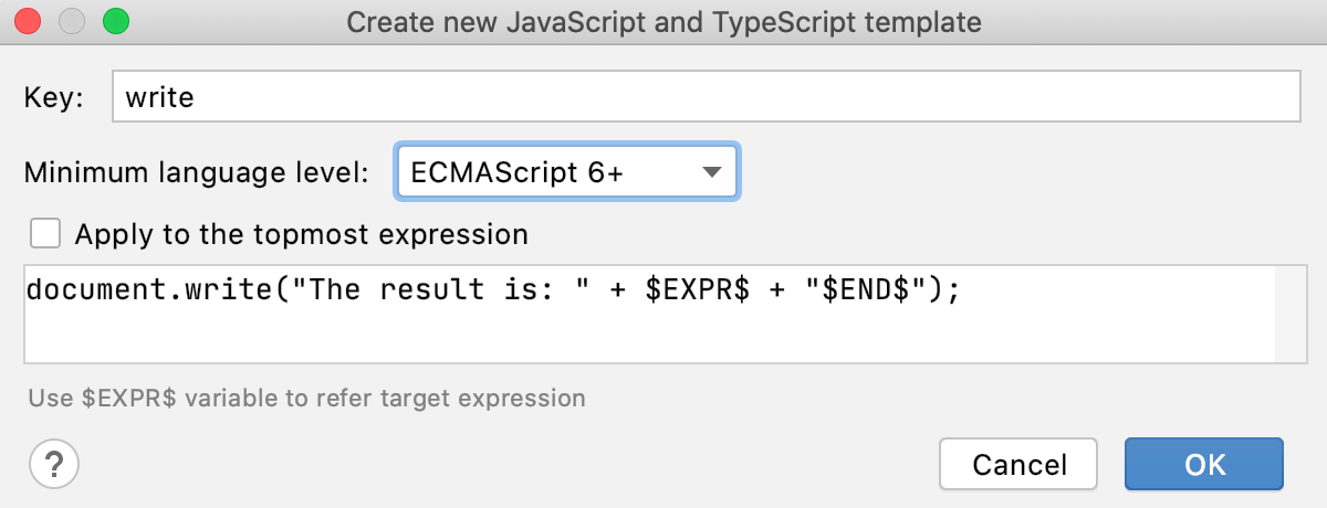 Postfix completion: create custom template