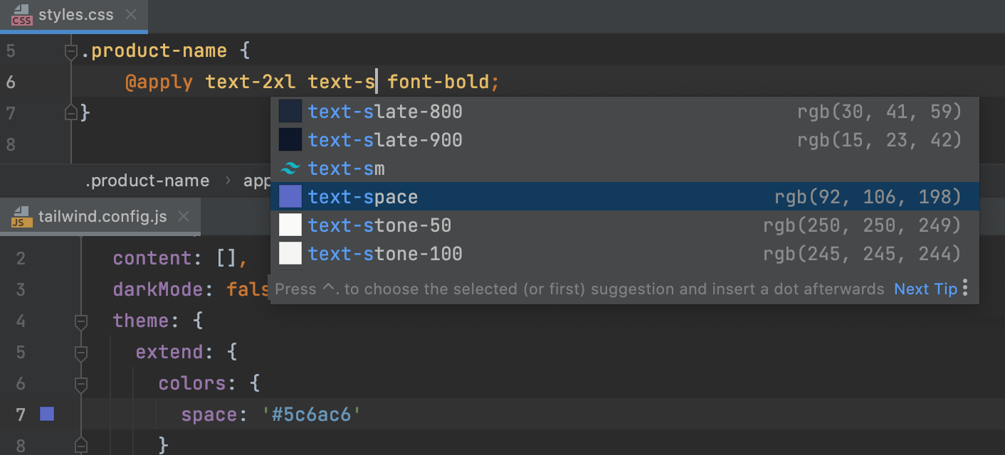 Tailwind CSS | JetBrains Rider Documentation