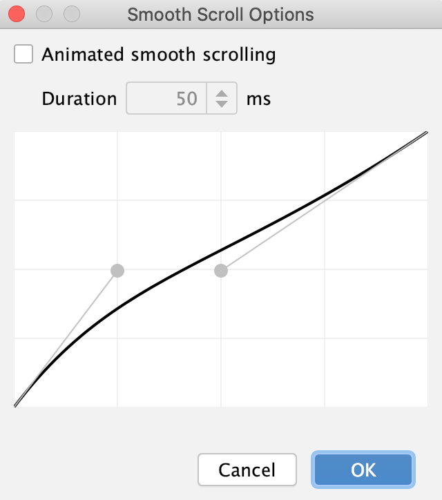 Smooth Scroll Options dialog