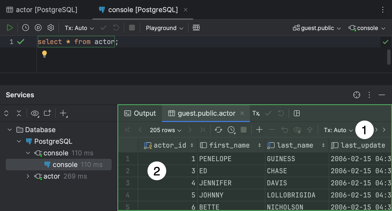 Data editor and viewer | JetBrains Rider Documentation
