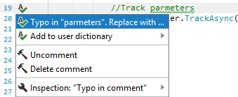 JetBrains Rider: Detecting and fixing typos