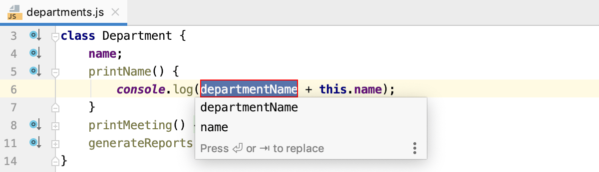 Introduce Constant: select the name
