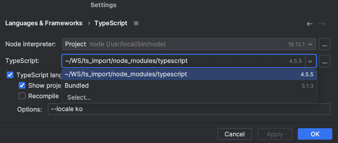 Languages And Frameworks: TypeScript | JetBrains Rider Documentation