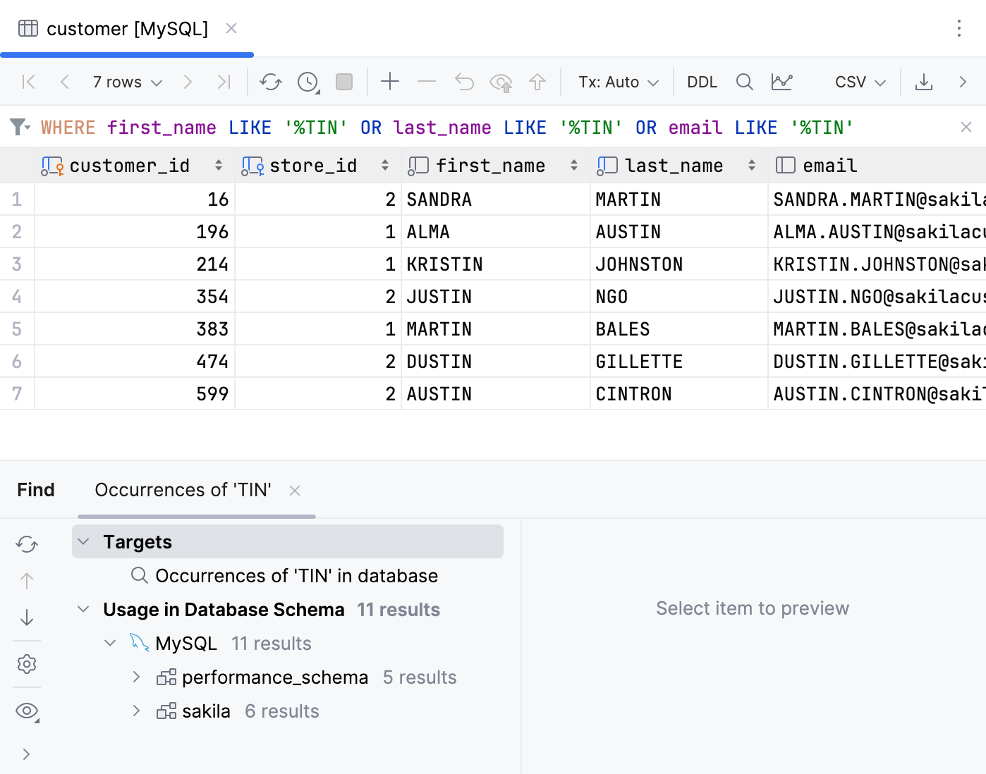 Suffix search