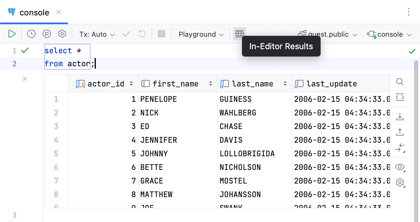 Disable in-editor results for the current file