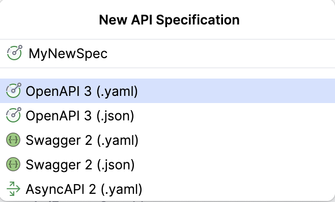 New OpenAPI specification