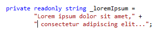 JetBrains Rider: Splitting string literals