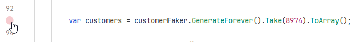 JetBrains Rider: Breakpoint suggestion on mouse hover