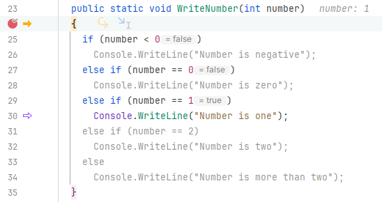 JetBrains Rider: predictive debugger with the colorized mode disabled