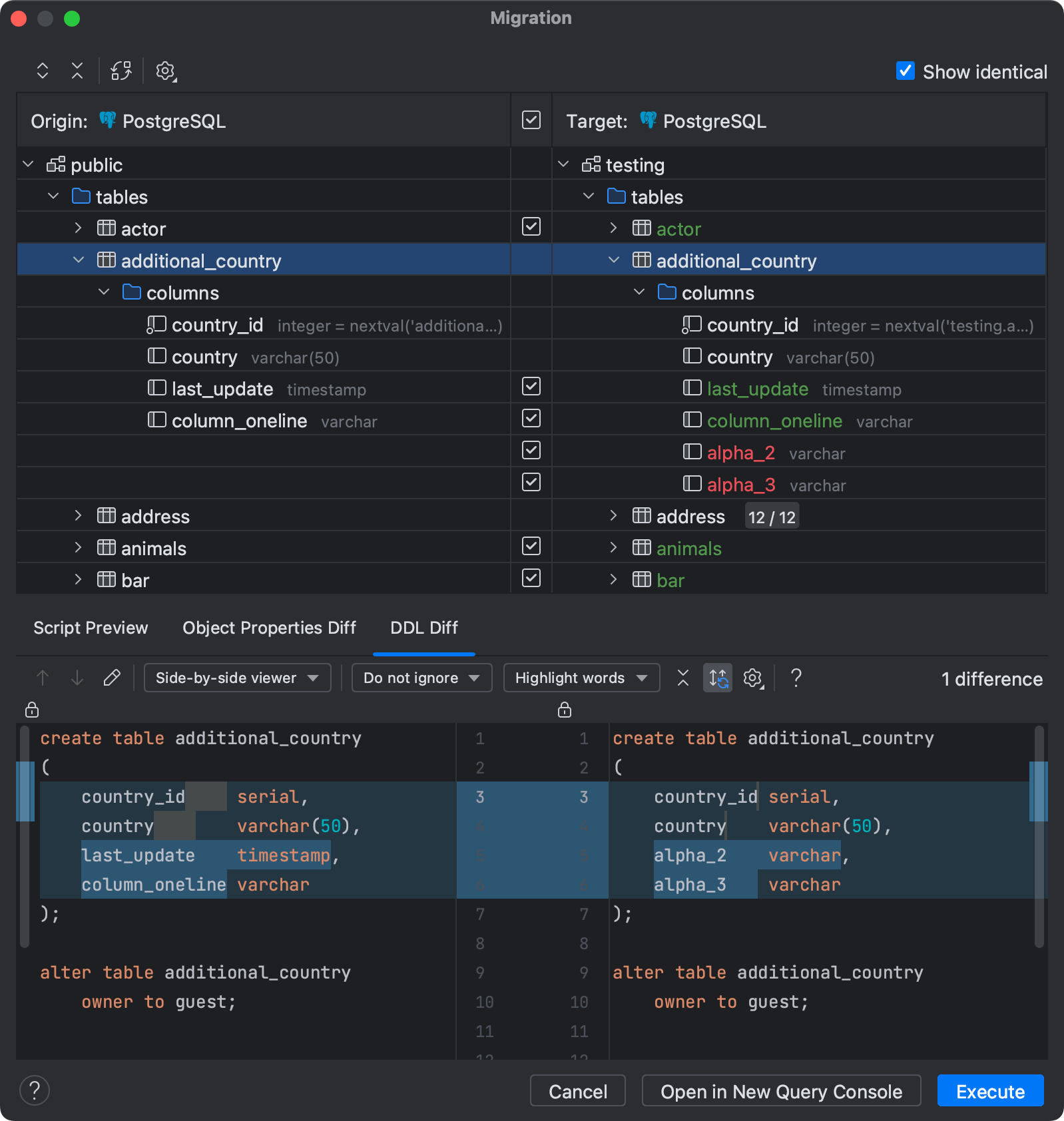 schema-comparison-and-migration-jetbrains-rider-documentation