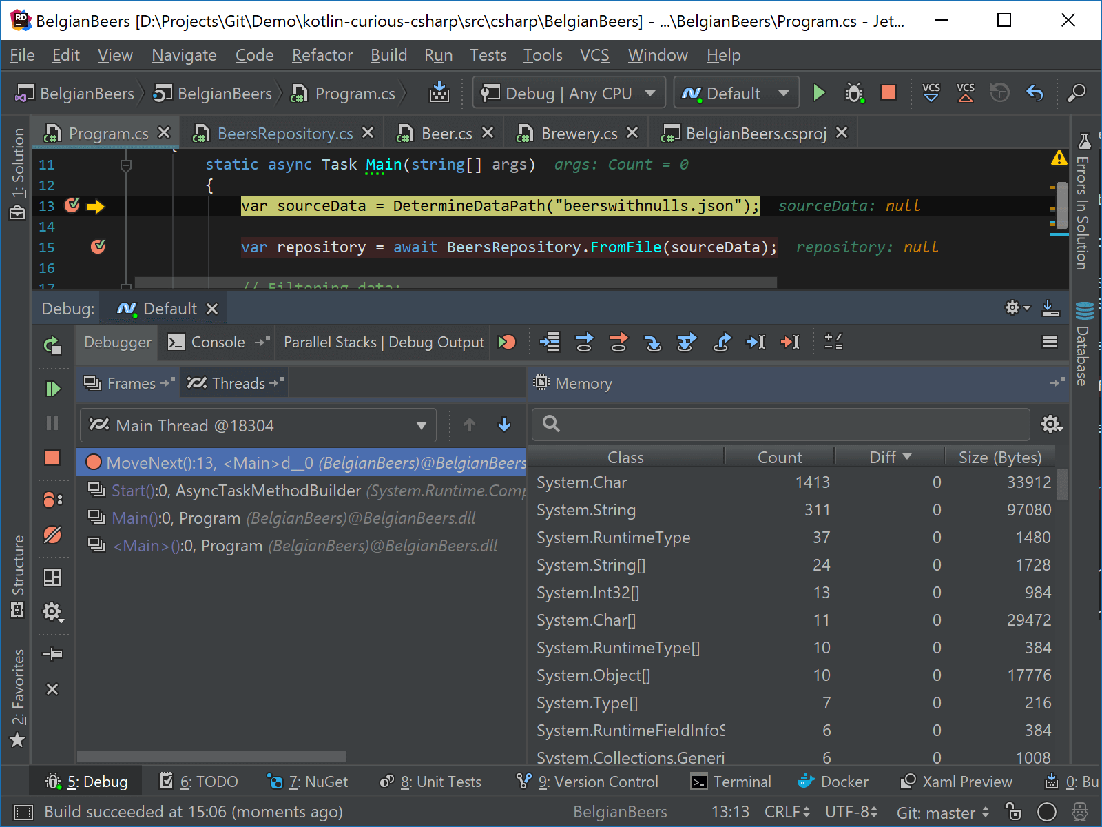 JetBrains Rider: difference in object count between breakpoints