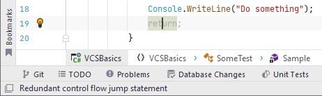 JetBrains Rider: Problem description in status bar