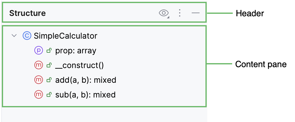 Tool window layout