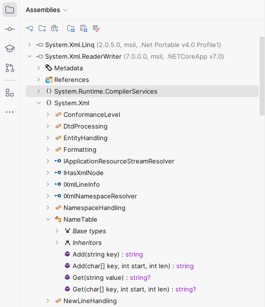 JetBrains Rider's Assembly Explorer view