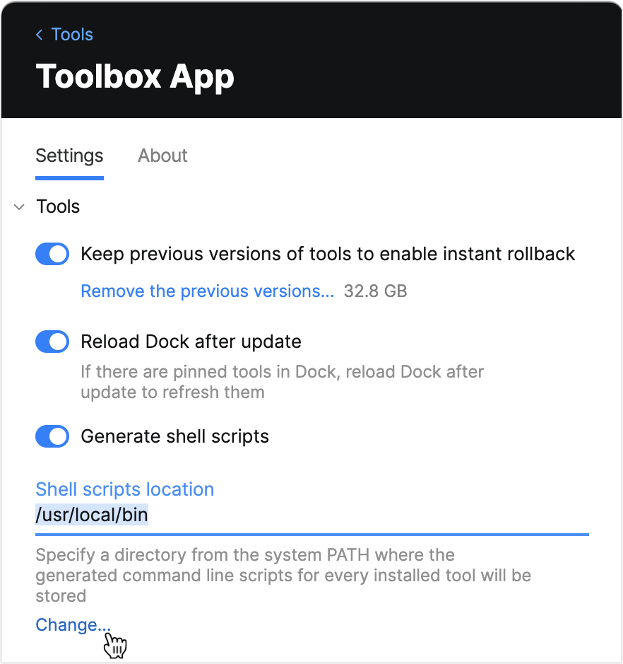 Changing location of shell scripts