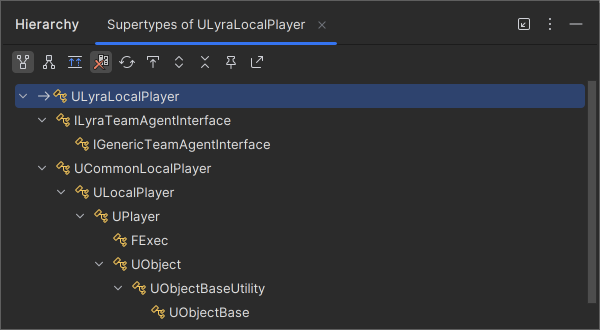 Filtering members in type hierarchy