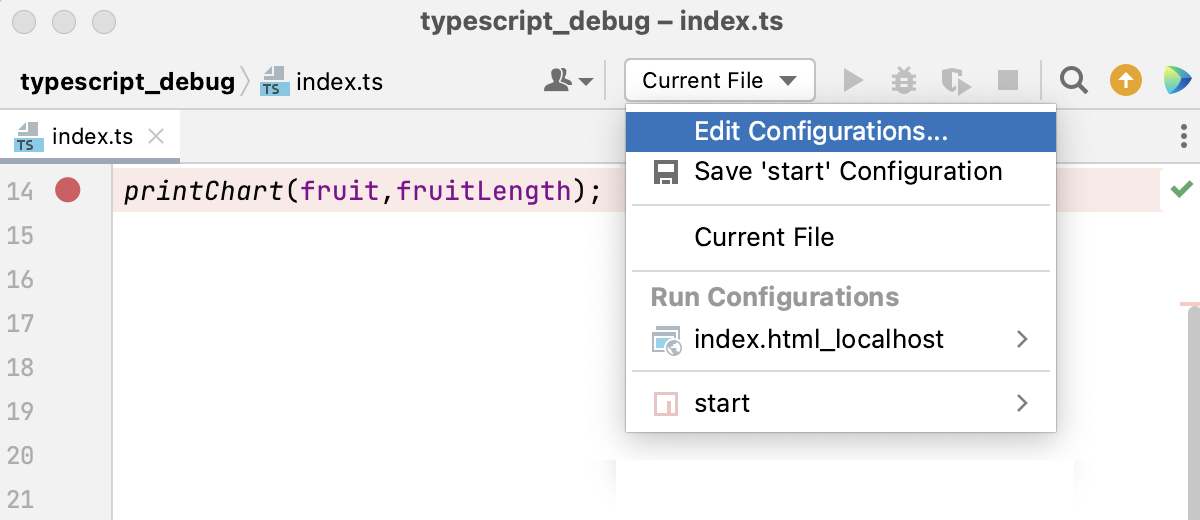 Open the Edit Configurations dialog